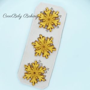 DIY Christmas Snowflake Siliconen Mallen Santa Claus Fondant Cake Decoreren Tools Bloemen Sugarcraft Chocolade Clay Candy Molds