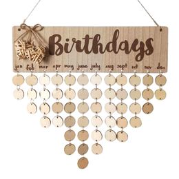 DIY Chritsmas Verjaardag Speciale Dagen Herinneringsbord Huis Opknoping Decor Houten Kalenderbord Planner Board Hanging Ornament 211104