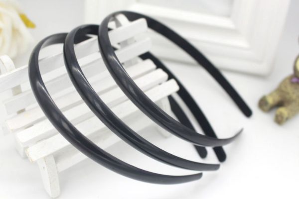 Diademas de plástico clásicas para el cabello para niña, accesorios para el cabello para niña, sin dientes, blanco, negro, 2 colores