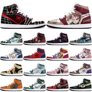 Classici fai -da -te comodebili squisite scarpe da basket antiskid 1 per uomini personaggi di anime personalizzati sneaker rosybrown alla moda