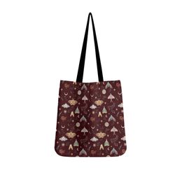 Sacs fourre-tout en tissu bricolage personnalisés hommes femmes sacs en tissu pochettes fourre-tout dame sac à dos professionnel rouge foncé simplicité polyvalent personnalisé couple cadeaux unique 36007