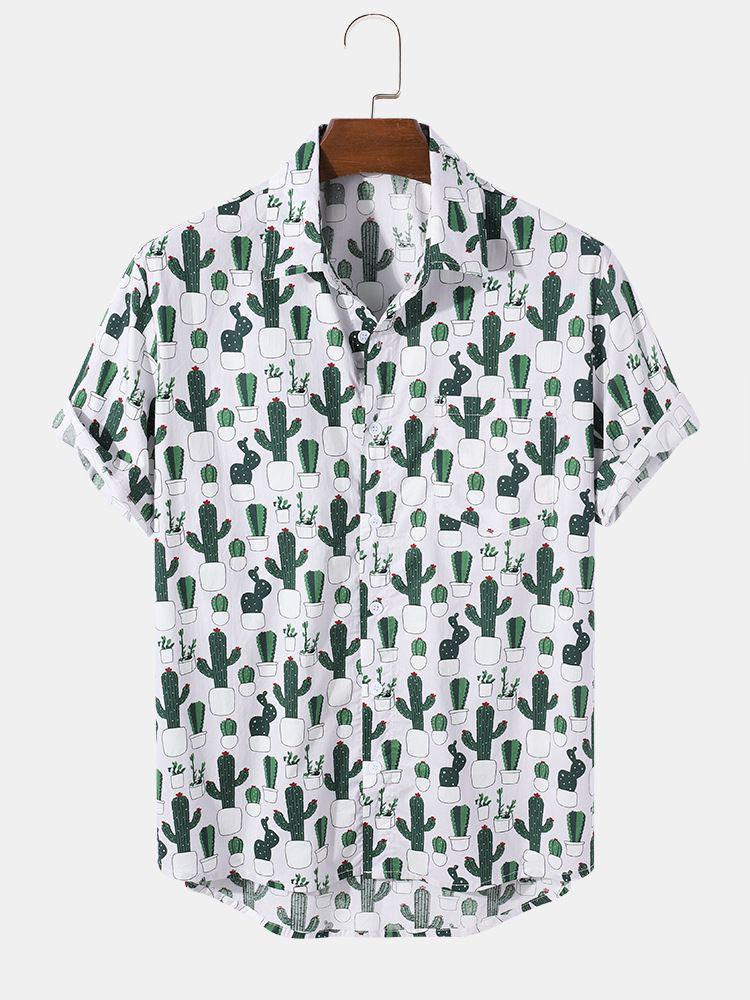 Одежда «сделай сам», индивидуальные футболки-поло с принтом кактуса, 3D цифровая печать, свободная мода с коротким рукавом