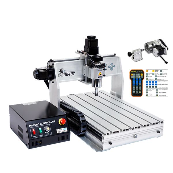 Bricolage CNC 3060 3040 3020 4020 6020 5 axes 4 axes 3 axes Machine de gravure sur bois 400 w USB tour de fraisage métal routeur cadre en aluminium