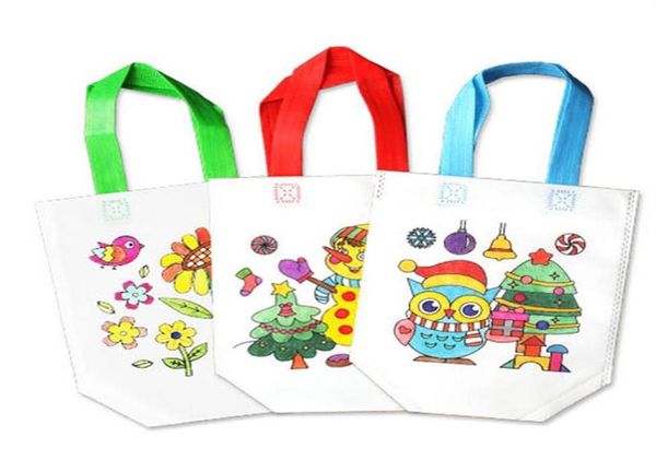 Kits de manualidades DIY, bolsos para colorear para niños, juego de dibujo creativo para niños para principiantes, juguetes educativos para aprender a bebés, pintura multicolora9170542