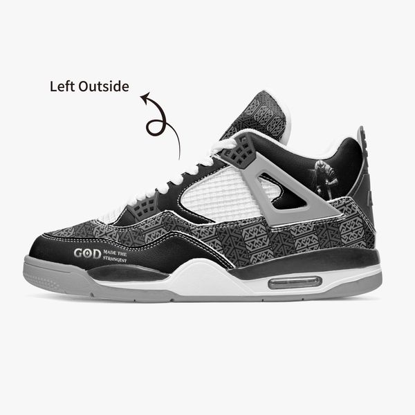 Chaussures de basket-ball personnalisées bricolage Mentes et femmes classiques Dominering Black Grey Custom Cool Trainers Outdoor Sports 36-46