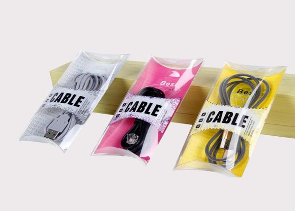 Paquete de caja de embalaje al por menor de plástico PVC Blister de diseño personalizado DIY para iPhone Cable USB línea de cargador caja transparente 6185520