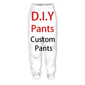 DIY Custom Design Your Own Pictures 3D Print Casual Pants Sports Heatpants Straight Jogging Tours 220704