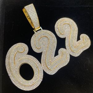 DIY op maat gemaakte sieraden 18K geel wit vergulde bling CZ Ice Out aangepaste naam letters hanger ketting met gratis 3 mm 24 inch touw ketting leuk sieraden cadeau