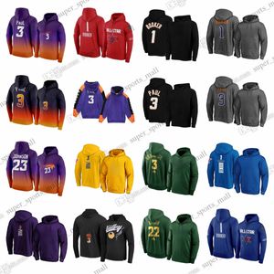 DIY personnalisé homme Paul sweat à capuche de basket-ball Durant Booker Ayton Payne Bazley Craig Okogie Shamet Lee All-Star TEAM City pull à capuche Spotlight sweat à capuche