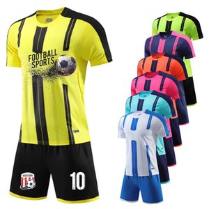 DIY personnalisé hommes enfants maillot de football costume séchage rapide respirant club école équipe de football uniformes de formation 2 pièces vêtements de sport 2023 240320