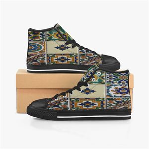 DIY Zapatos personalizados Classic Canvas Skateboard Casual Acepta triple personalización negra Impresión UV Corte bajo para hombre para mujer zapatillas deportivas impermeables tamaño 38-45 COLOR737