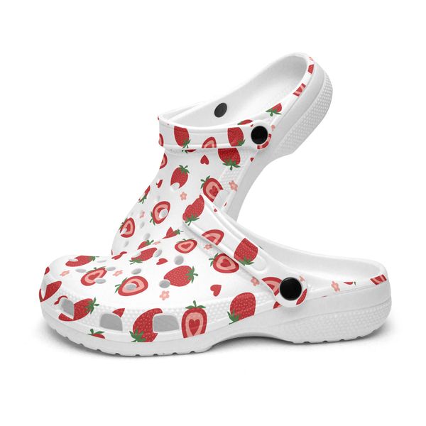 Diy chaussures personnalisées pantoufles hommes femmes fond blanc amour fraise baskets formateurs 36-48