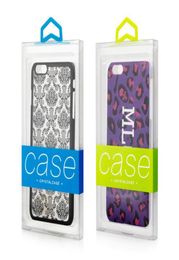 DIY Passen Logo PVC Packaging Box voor iPhone 7 7Plus Cover Case Cover met kleurrijk binnen Tray2923187