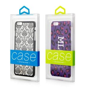 DIY Personnaliser la boîte d'emballage PVC Logo pour l'iPhone 7 7Plus Couverture de case de téléphone portable avec plateau intérieur coloré5372739