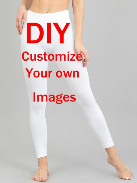 Leggings personalizados DIY, envía tu propia imagen, diseños de moda, pantalones de Yoga, ropa deportiva, mallas de nueve puntos para mujer
