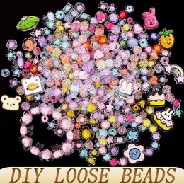 DIY BILLES COLORFUR BEADS BRACELETS CRAFT Girls Toys for Kids Children Arts Collier de fabrication Kit Femmes Bijoux Accessoires 231227