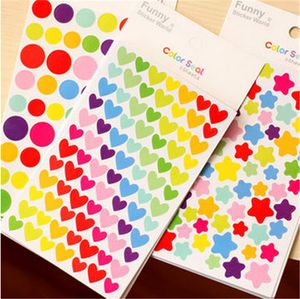 DIY Cute Kawaii Colorful Paper Sticker Lovely Heart Decorative Adhesive Stickers For Kids Gift Scrapbooking Diary Decoration