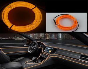 Décoration DIY 12V pour intérieur de voiture, lumière néon LED, câble métallique EL, ligne de Tube, décalcomanie de fête de mariage, 10 couleurs, 2M2695142