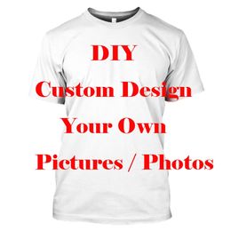 Bricolage Desain Kustom Gaya Anda Sendiri polyester 3D Dicetak Pria et Wanita t-shirt Dewasa Anakanak Atasan Pemasok Pengirim 220613
