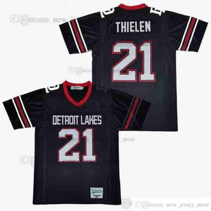 Diseño DIY película Retro ADAM THIELEN #21 camiseta de escuela secundaria camisetas de fútbol universitario cosidas personalizadas