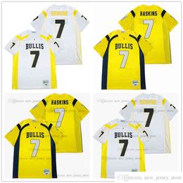 Diseño de bricolaje Película retro DWAYNE HASKINS # 7 AMARILLO ESCUELA SECUNDARIA Jersey Jerseys de fútbol universitario cosidos personalizados