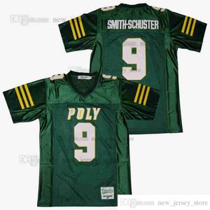 DIY Ontwerp Retro Film JUJU SMITH-#9 SCHUSTER GROEN HOGE SCHOOL Jersey Custom Gestikt College Football Jerseys