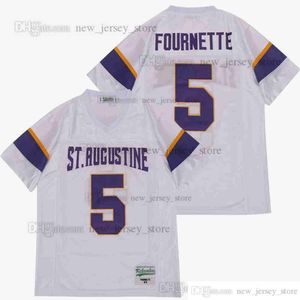 Bricolage Design rétro film LEONARD FOURNETTE #5 maillots de lycée personnalisé cousu maillot de Football universitaire