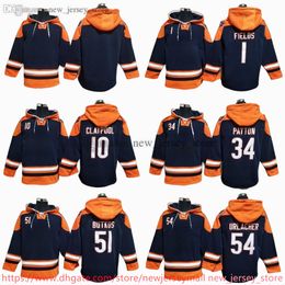 DIY-ontwerper Justin Fields Hoodie Heren Kinderen Vrouw Chase Claypool Walter Payton Winter Pluche Trui Met Capuchon Ins Mode Jeugd Studenten Lente en Herfst Team Hoodies