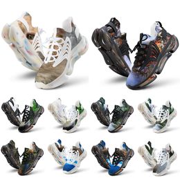 Livraison gratuite Chaussures de course de créateurs de bricolage pour hommes Femmes Images personnalisées Black Ghost White Fashion Outdoor Womens Mens Trainers Sneakers Gai