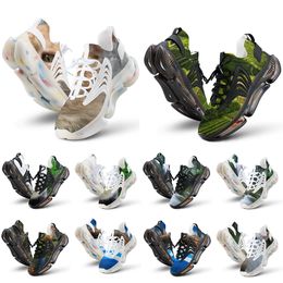 Livraison gratuite DIY Designer Chaussures de course pour hommes Femmes Images personnalisées Black Army Green Fashion Outdoor Womens Mens Trainers Sneakers Gai