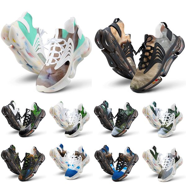 Livraison gratuite DIY Designer Chaussures de course pour hommes Femmes Images personnalisées Plum Dark Khaki Fashion Outdoor Womens Mens Trainers Sneakers Gai