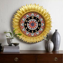 DIY Diamond Painting Antique Clock Sun Flower Special Shape Resin Risin Rinestone Mosaic Wall Art Picture Kit Home Decor