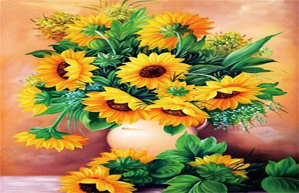 Peinture de diamant de bricolage en tant que magasin d'origine ou décoration murale de bureau, 5D HD Toile à fleurs peinture par nombre Full Diamonds Art Craft Kits pour adultes et cadeaux pour enfants - Un groupe 4512934