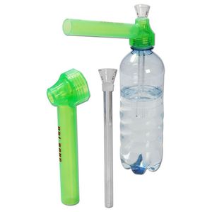 verre eau bong portable fumer pipe portable vis sur bouteille convertisseur gros mélange couleur