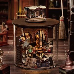 DIY Doll House Kit Magic Shop Scene Wooden Mini 3D Puzzle Handmade Assembly Building Model Toys With Furniture Home Decoration C
