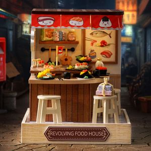 DIY Dollhouse Moon Magic House Mini Roombox Boîte miniature en bois poupées Houes Kit de construction avec mobilier LED LED pour cadeau d'anniversaire