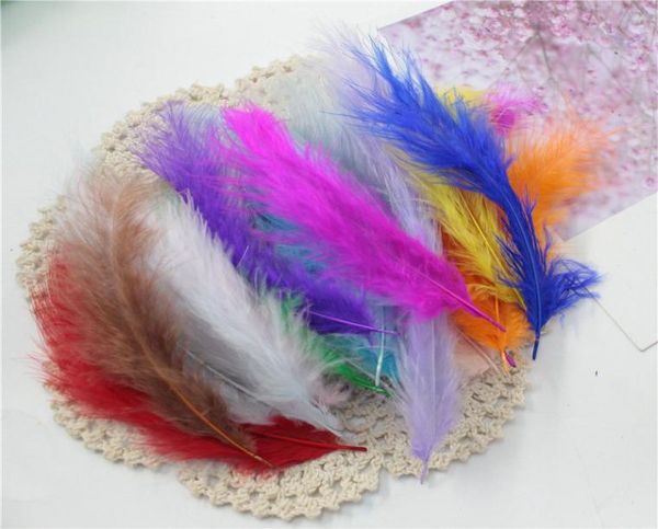 Diy Dyed Fansa Fee Plume Rainbow Feather Flloon Vestido de novia Diy Accesorios decorativos Feathers5495118