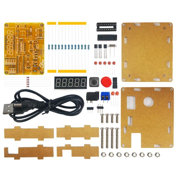 DIY Electronic Kit Contenedor de frecuencia de frecuencia Digital Contador de cristal Digital 1Hz-50MHz Tester de oscilador de alto metro con carcasa