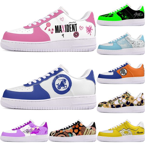 DIY exquisite Schuhe schöne Herbst Herren Freizeitschuhe für Männer Frauen lässige Plateau-Sneaker klassische Cartoon-Graffiti-Turnschuhe bequem dunkelgrau Sport