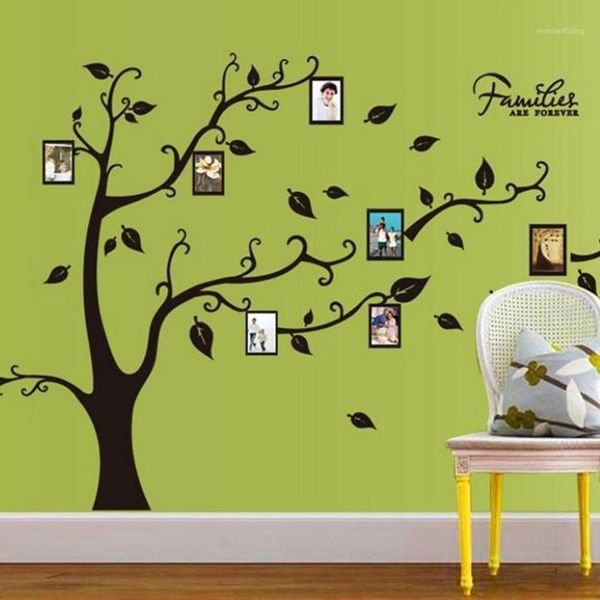 DIY familia Po marco pegatina de pared de árbol decoración del hogar sala de estar pegatinas de pared del dormitorio cartel decoración del hogar Wallpaper1266Y