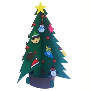 DIY -Felt Kerstboom Artificiële boom Ornament Top Kwaliteit Xmas Decoration Navidad Nieuwjaar Kerstdecoratie voor Home 201006