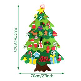 Diy Filt Christmas Tree Merry Christmas Decorations for Home 2022 Cristmas Ornament Xmas Navidad Gifts Santa Claus Nieuwjaarsboom