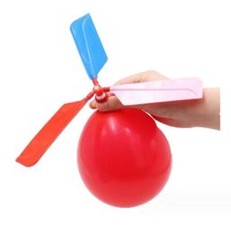 DIY vliegende helikopter ballon vliegtuigen helikopter voor kinderen filler vliegende fluit ballonnen speelgoed cadeau partij gunst educatief speelgoed