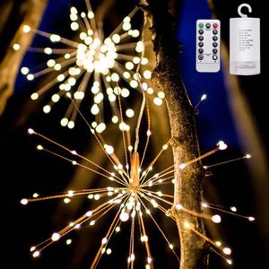 DIY Pliable Bouquet Forme LED Guirlande Lumineuse Feu D'artifice À Piles Décoratif Fée Lumières De Noël pour Guirlande Patio Fêtes De Mariage