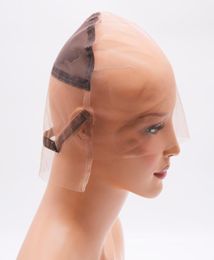 Bonnet de perruque Full Lace sans colle, bricolage, pour la fabrication de perruques, filet pour cheveux en dentelle suisse et française, avec sangles et oreille à oreille, extensible 7766270