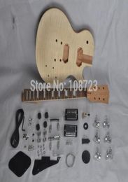 Guitarras de bricolaje Cuerpo de caoba kit de guitarra eléctrica inacabada con humbuckers dual dual9279231 de arce de arce lento9279231