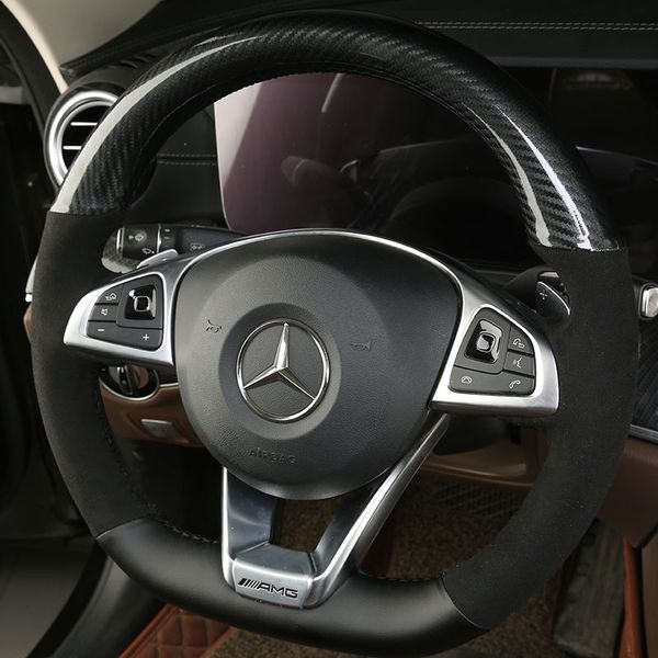 Housse de volant cousue à la main, adaptée à Mercedes Benz E300 C200 C260 Gle320 Gle400265J