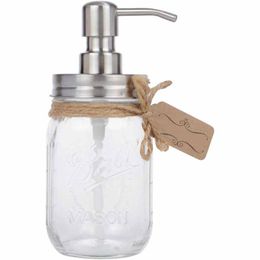 Distributeur de savon pour les mains bricolage pompe en acier inoxydable Mason Jar distributeur de savon/lotion (ne pas inclure le pot)