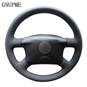 DIY Hand-Stitched Black Artificial Leather Car Steering Wheel Cover for Volkswagen VW Passat B5 1996-2005 Golf 4 1998-2004 car accessories