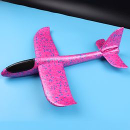 DIY Hand Throw LED Lighting Up Flying Glider Plane Toys Foam Airplane Model Juegos al aire libre Flash Luminous Toys para niños DH9787